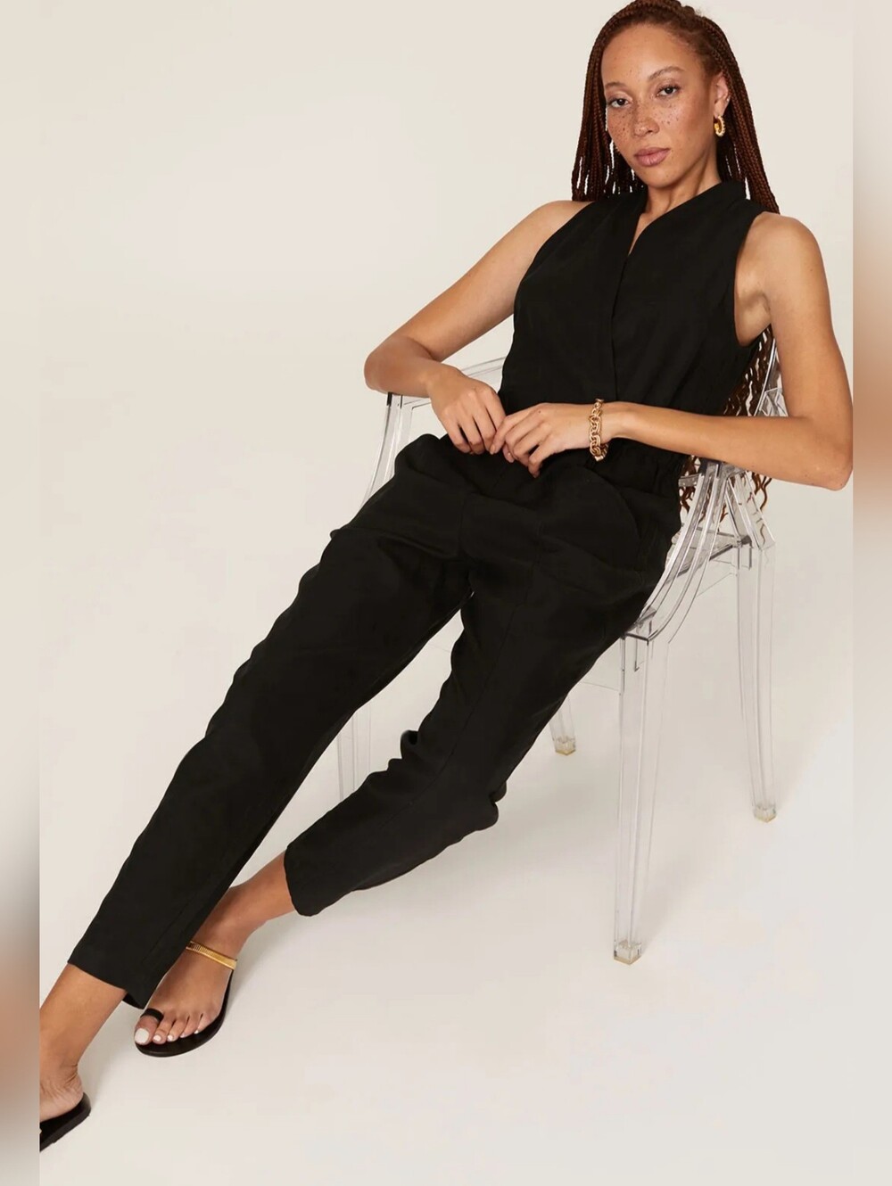 Joie Black Lucie Jumpsuit Women Size M - Picture 4 of 11